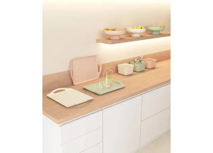 Bandeja "Poly" de polietileno de 45,5 x 31,5 cm, color beige, antideslizante - 190315