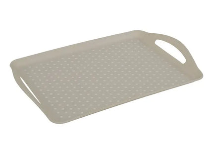 Bandeja "Poly" de polietileno de 45,5 x 31,5 cm, color beige, antideslizante - 190315