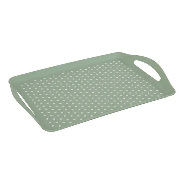 Bandeja "Poly" de polietileno de 45,5 x 31,5 cm, color verde, antideslizante - 190315A