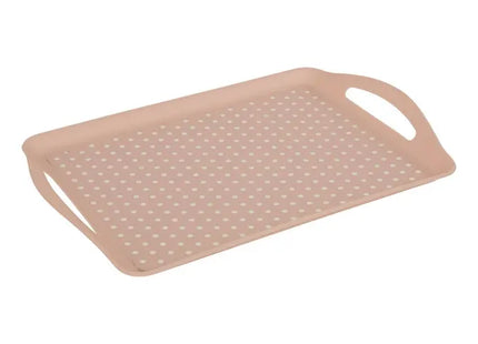 Bandeja "Poly" de polietileno de 45,5 x 31,5 cm, color rosa, antideslizante - 190315B