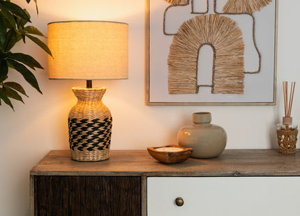 Velador de mesa "Jacinthe" Negro A49cm - 190627