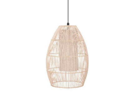 lámpara suspendida "Macy" en ratán de color natural A40cm - 190707