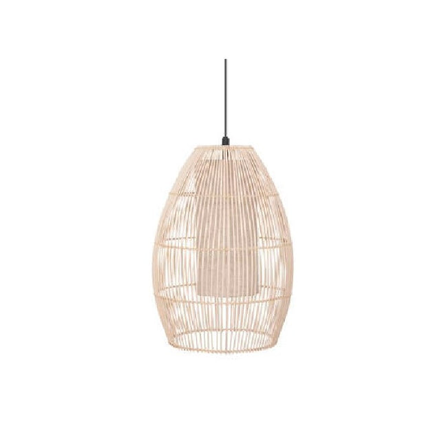 lámpara suspendida "Macy" en ratán de color natural A40cm - 190707