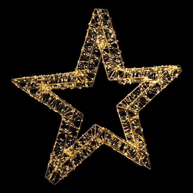 Estrella de decoración exterior A55cm 1800LED blanco cálido - 190931