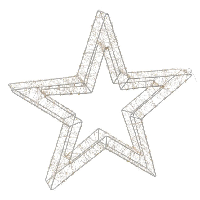 Estrella de decoración exterior A55cm 1800LED blanco cálido - 190931
