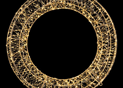 Corona de decoración exterior D50cm 1440 LED blanco cálido - 190932