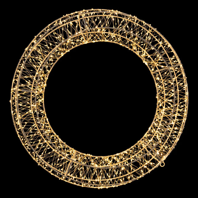 Corona de decoración exterior D50cm 1440 LED blanco cálido - 190932