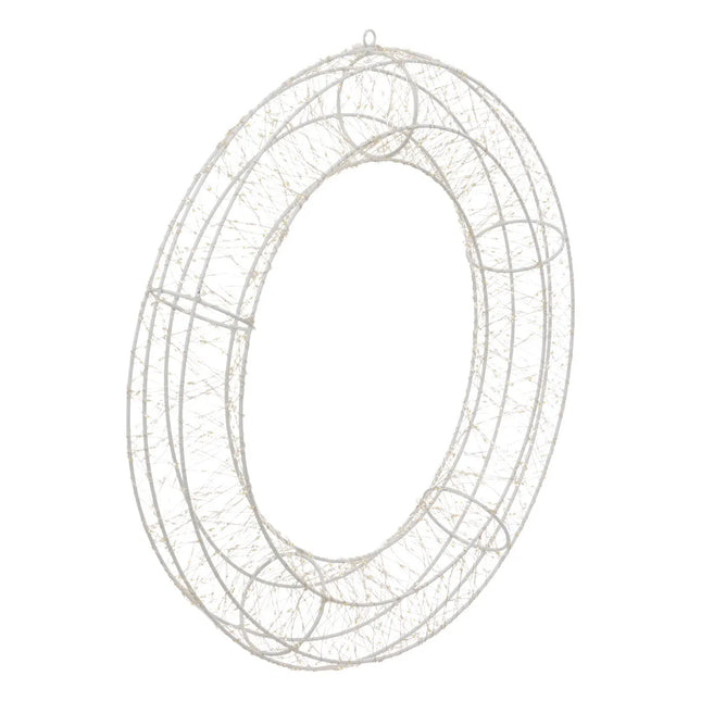 Corona de decoración exterior D50cm 1440 LED blanco cálido - 190932