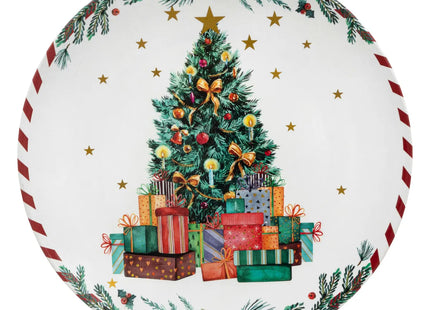 Plato de presentación estampado "Mercado de Navidad" D33cm - 191129