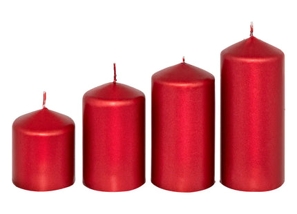 Vela "Adviento" satinado rojo 505gr - 191131RG