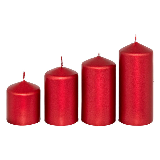 Vela "Adviento" satinado rojo 505gr - 191131RG