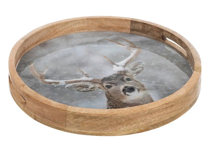 Bandeja de madera "Reno" D40cm - 191242