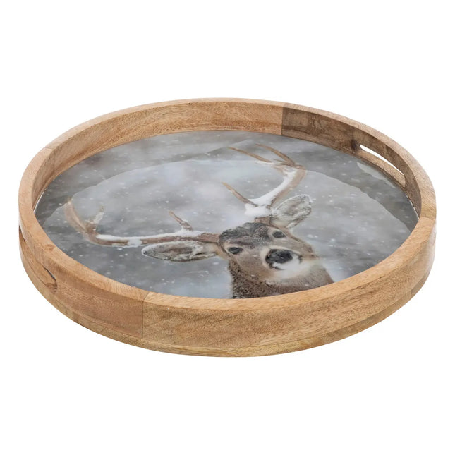 Bandeja de madera "Reno" D40cm - 191242