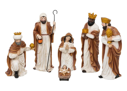 Set de 6 figuras para pesebre de resina A33cm - 191250