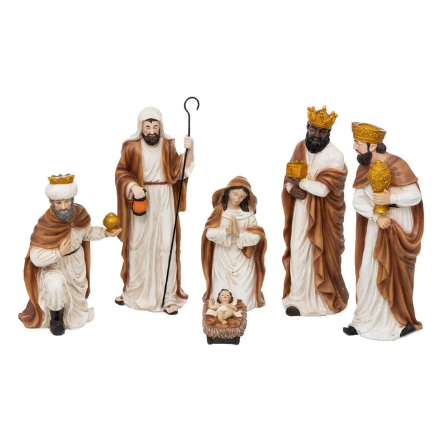 Set de 6 figuras para pesebre de resina A33cm - 191250