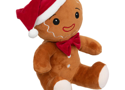 Peluche pan de jengibre con gorro navideño A25cm - 191252