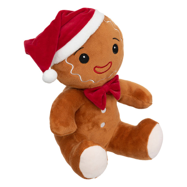 Peluche pan de jengibre con gorro navideño A25cm - 191252