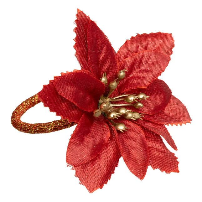Porta servilleta "Poinsettia" rojo x2  - 191322
