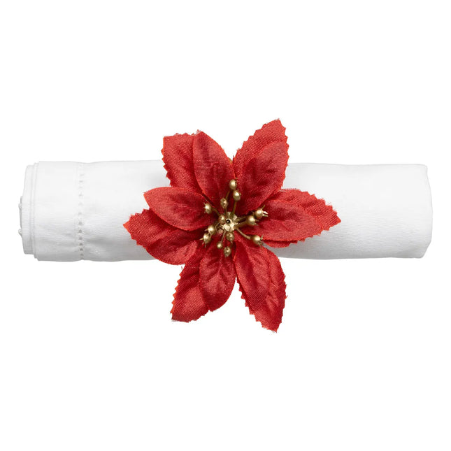 Porta servilleta "Poinsettia" rojo x2  - 191322