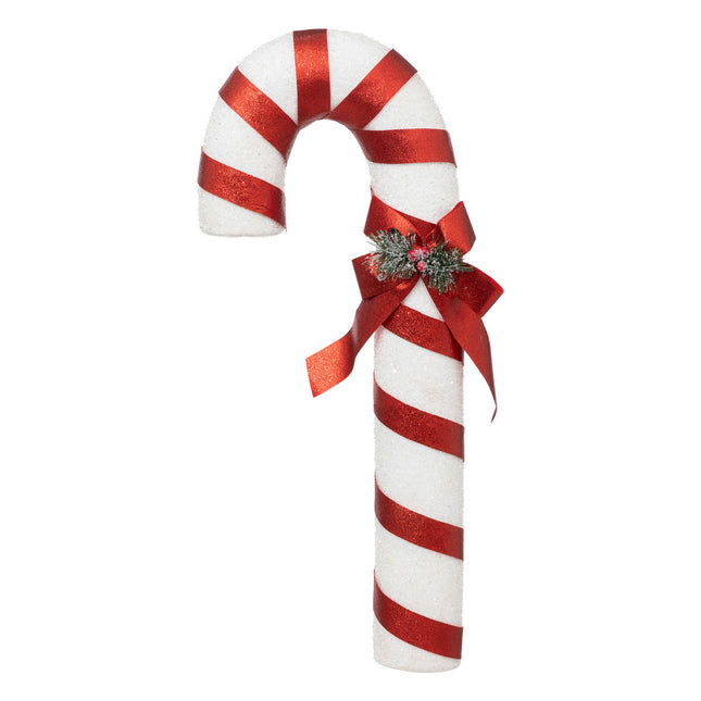Bastón de caramelo XL Blanco y Rojo A80cm - 191334