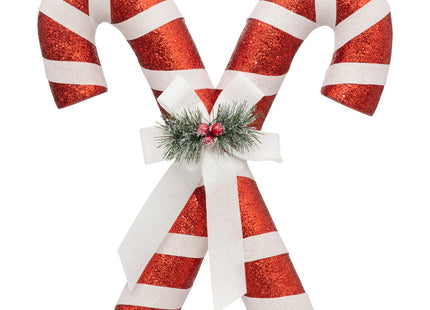 Bastón de caramelo doble Rojo y Blanco A45cm - 191342