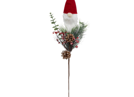Tallo decorativa con cabeza de Papá Noel A75cm - 191378