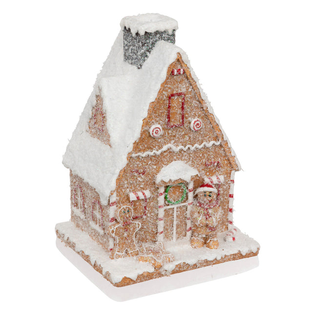 Casa "Pan de jengibre" de resina A22cm - 191395