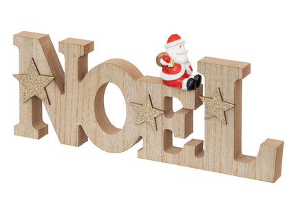 Palabra "Navidad" con Papá Noel en madera L30cm - 191438