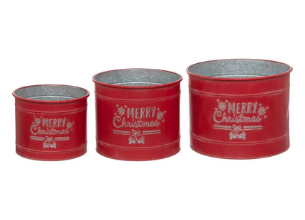 Maceta tradicional navideña de metal M - 191525