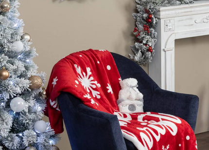 Manta navideña  roja 130x180cm - 191559