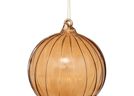 Bola navideña «Marron glacé» cristal marrón D14cm - 191774