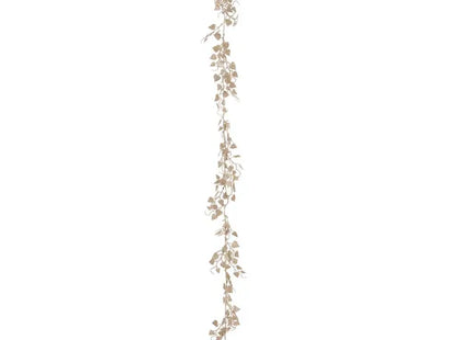 Guirnalda de hojas pequeñas, 1,80 m, plástico dorado - 192027