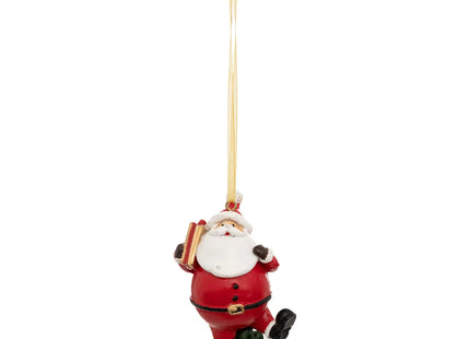 Deco navideña "Papá Noel" rojo con regalo A8cm - 192107
