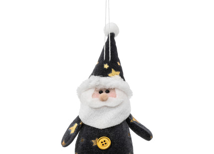 Papá Noel gris para colgar A19cm - 192216