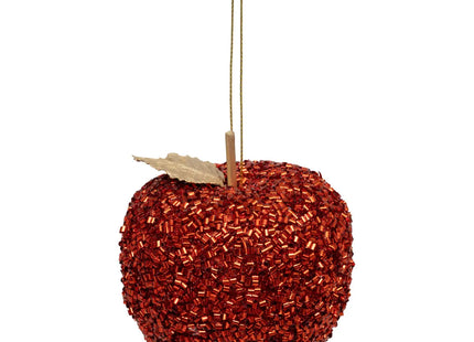 Deco navideña "Manzana" roja 8,5cm - 192234