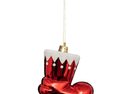 Juego de 4 botas rojas de "Papá Noel" A8,5cm - 192379