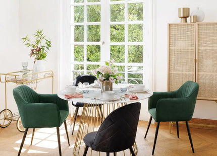 Carrito de metal dorado "Antonella" L92cm - 192932