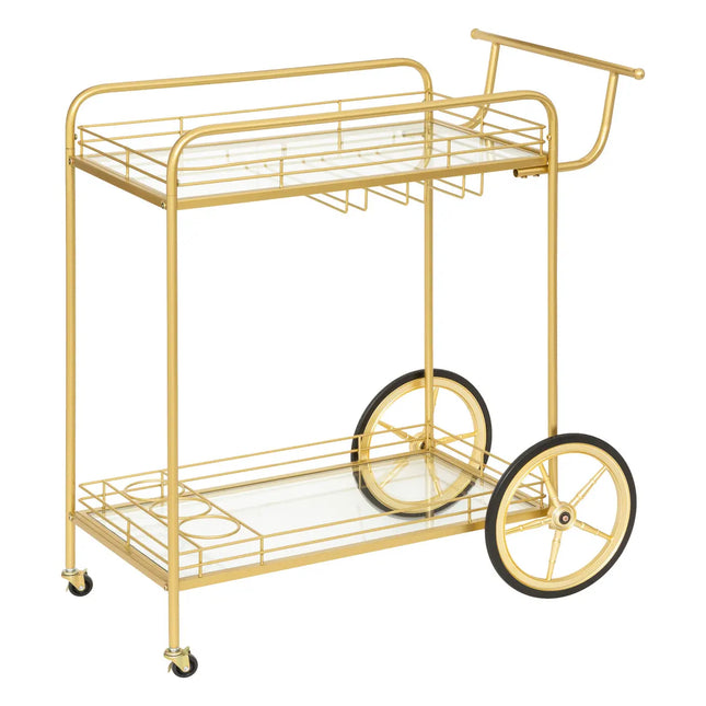 Carrito de metal dorado "Antonella" L92cm - 192932