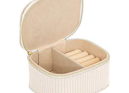 Joyero "Enya" Terciopelo Beige L11cm - 192948A