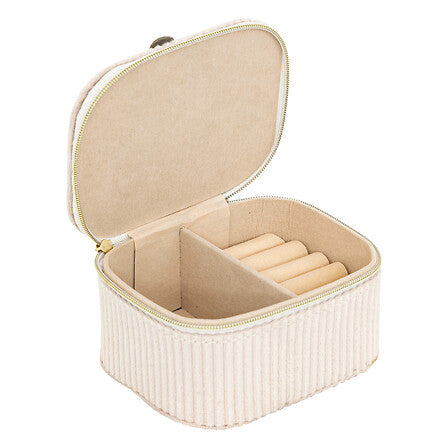 Joyero "Enya" Terciopelo Beige L11cm - 192948A