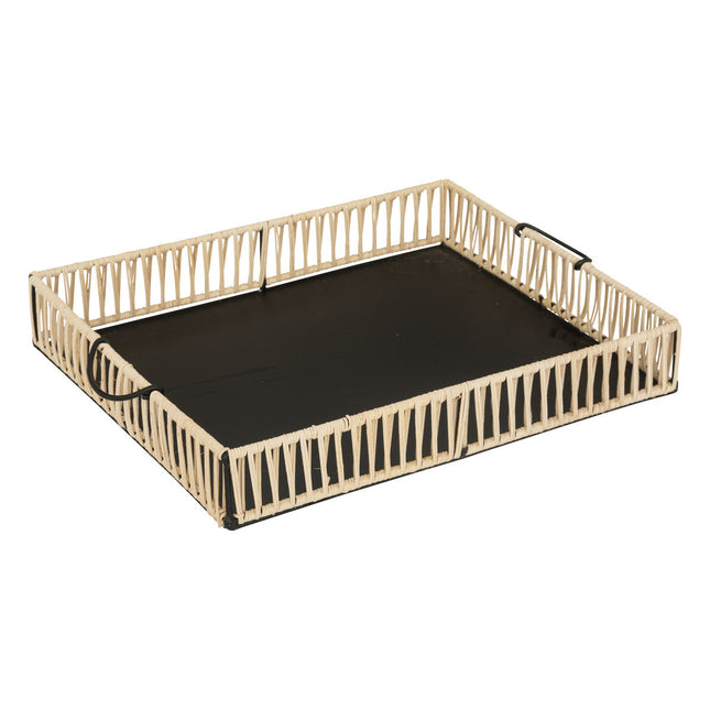 Bandeja "Cosy" de mimbre y metal PM - 192966
