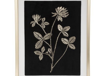 Cuadro "Esther" de terciopelo negro y dorado 40x50cm - 193217