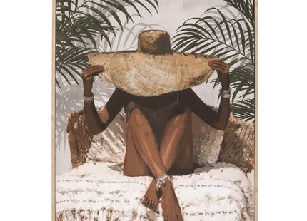 Cuadro enmarcado en madera "Eliane" 58x78cm - 193235