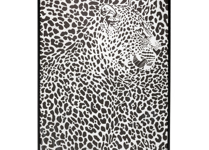 Cuadro estampado "Leopardo" con marco de madera negro 60x90cm - 193241