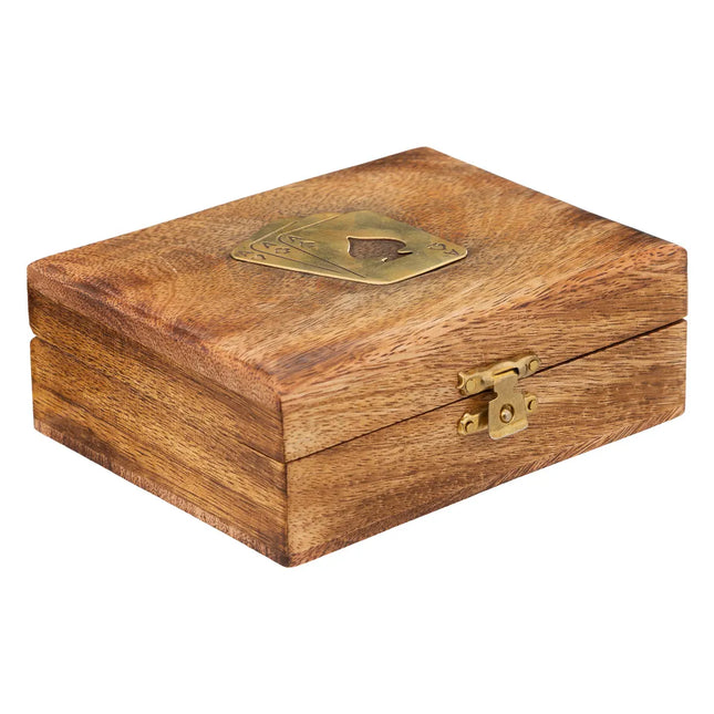 Juegos de cartas "Odile" madera mango 12x4cm - 193261