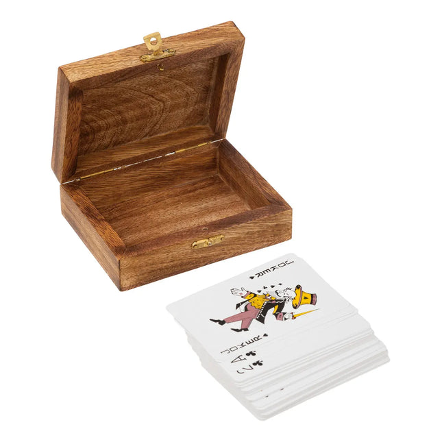 Juegos de cartas "Odile" madera mango 12x4cm - 193261