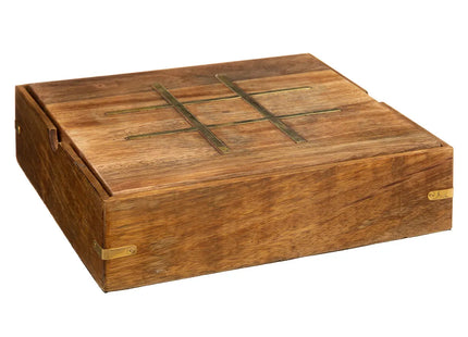 Caja multijuegos "Ines" de madera de mango 23x23cm - 193264