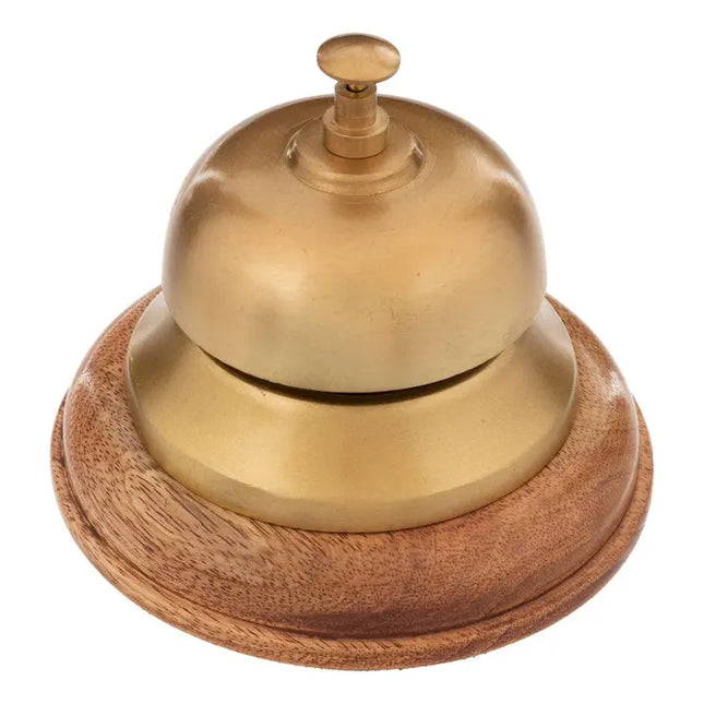 Timbre decorativo "Ken" D12,5 cm, metal y madera de mango - 193278