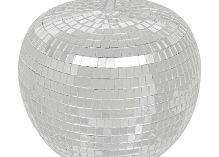 Manzana disco bola de espejos aspecto plata - 193302