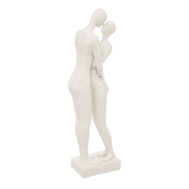 Pareja estatua "Dolce" riviera resina blanca A33cm - 193303